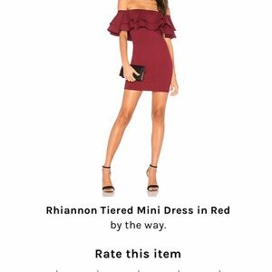 by the way. Off-Shoulder Burgundy Mini Dress worn once!